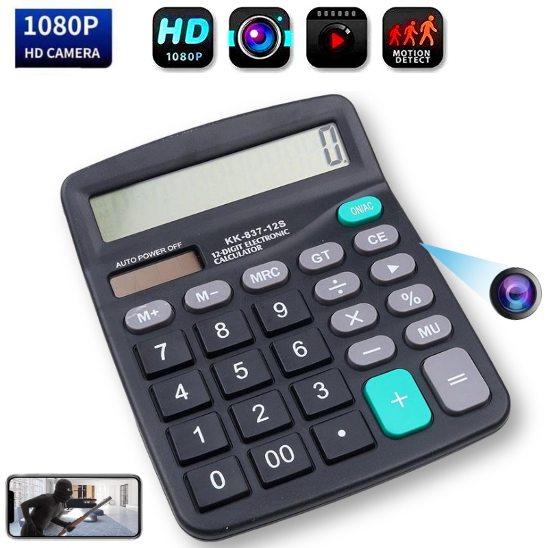 Calculatrice Caméra Espion 1080P – WiFi IP – Détection Mouvement – Mini